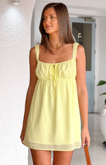 Brooke Yellow Mini Dress