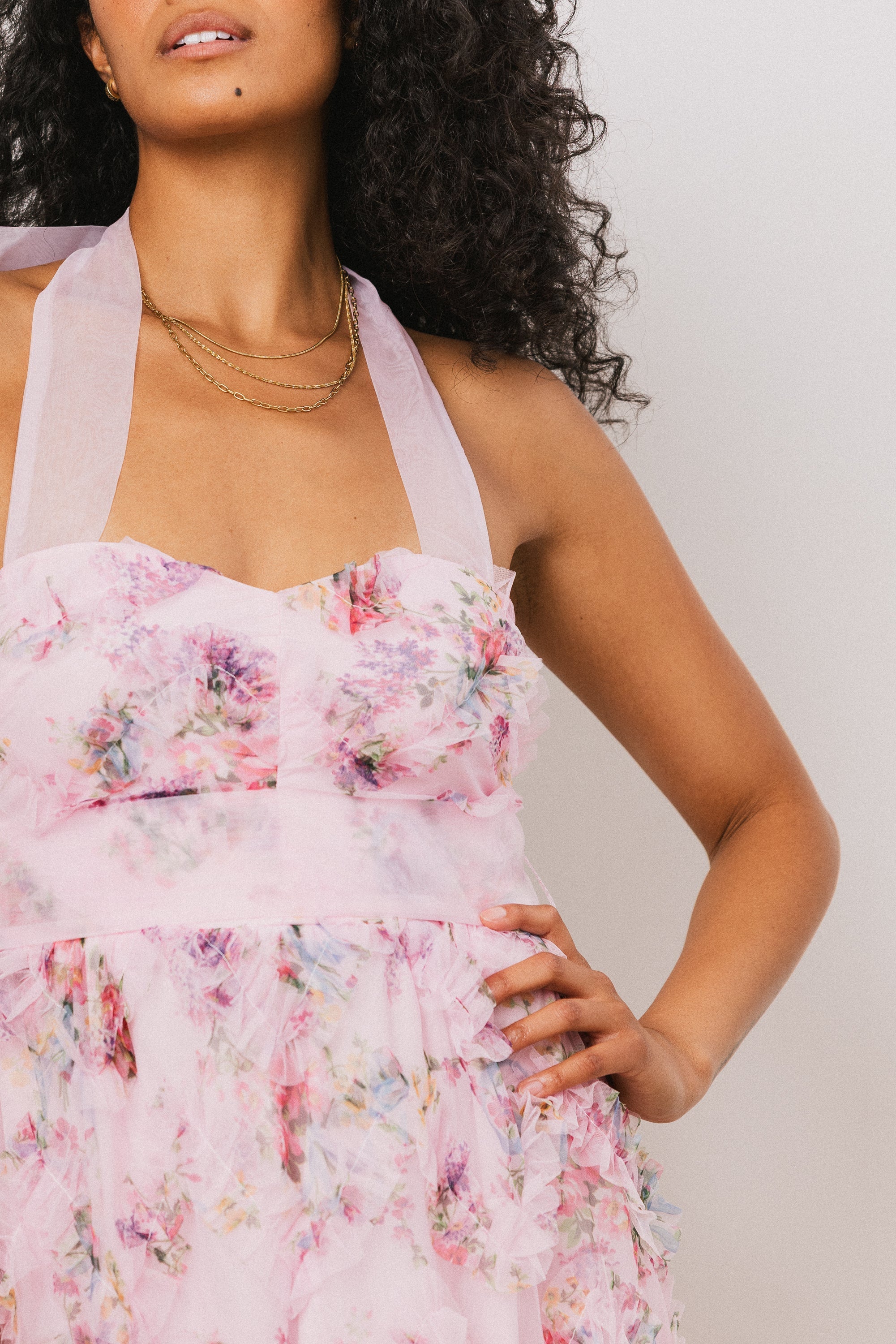 Brynn Ruffle Midi Dress