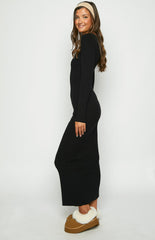 Lily Black Long Sleeve Maxi Dress