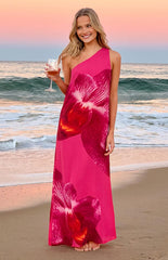 Paisleigh Pink Orchid One Shoulder Maxi Dress